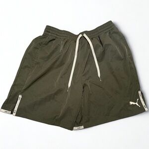 Puma Men's Dark Green Athletic Shorts